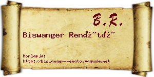 Biswanger Renátó névjegykártya