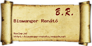 Biswanger Renátó névjegykártya