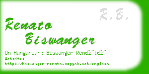 renato biswanger business card